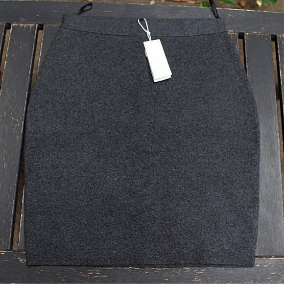 New w/Tags - Eileen Fisher Sleek Tencel Merino Pencil Skirt, Charcoal, Med - Picture 7 of 11